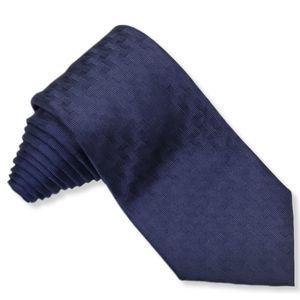 Apt. 9 Necktie 60x3.75" Classic Navy Blue Geometric 100" Silk